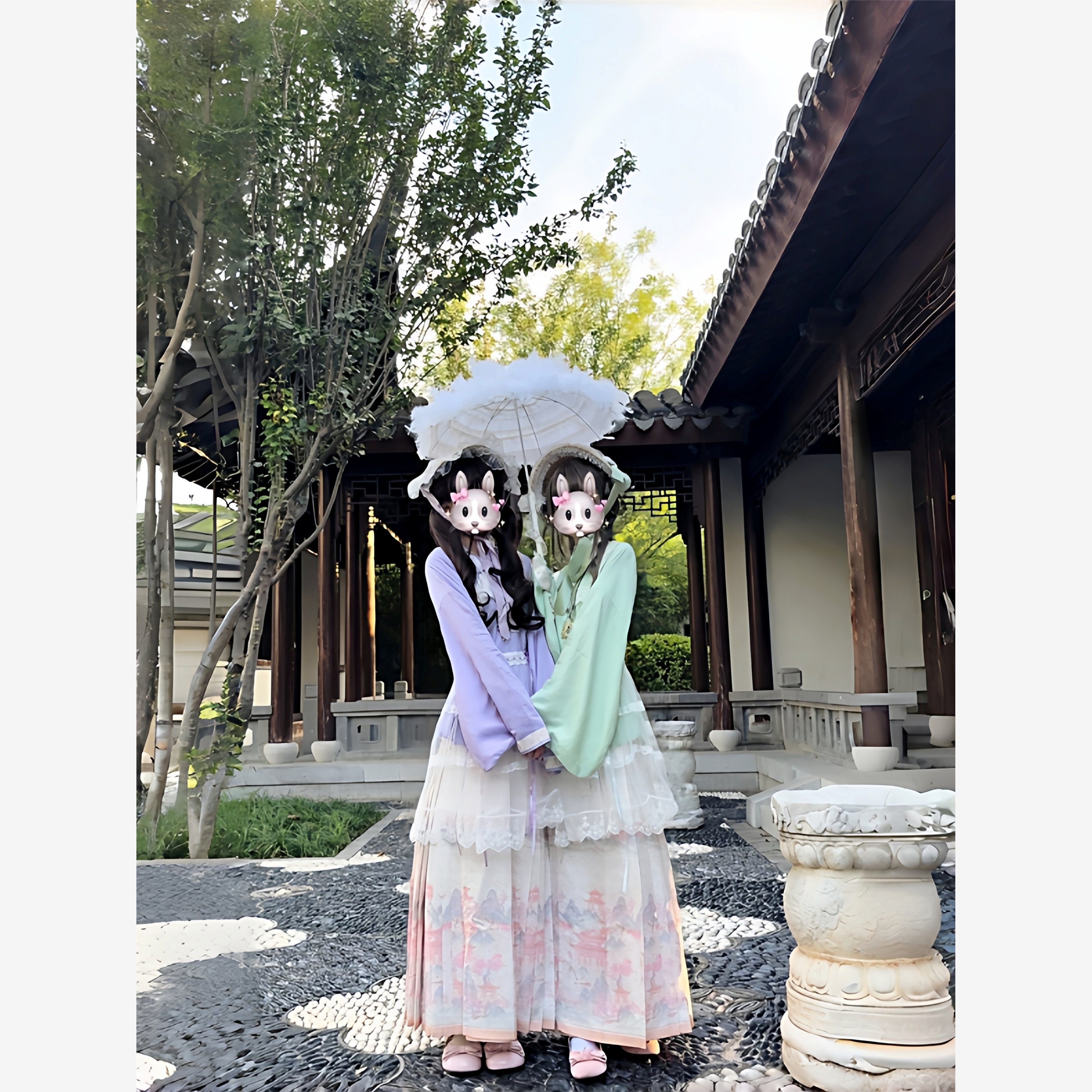 【铃兰序曲】正品原创汉阳折衷洛丽塔百搭平价罩纱马面裙套装