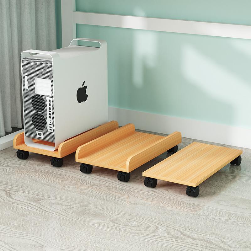 可电脑主机托架移动机箱底座带滑轮主机置物架家用办公室电脑托盘