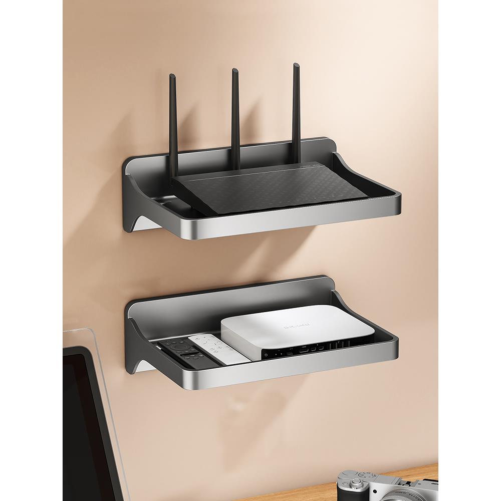 路由器放置架wifi墙上壁挂机顶盒置物架摄像头监控免打孔收纳支架
