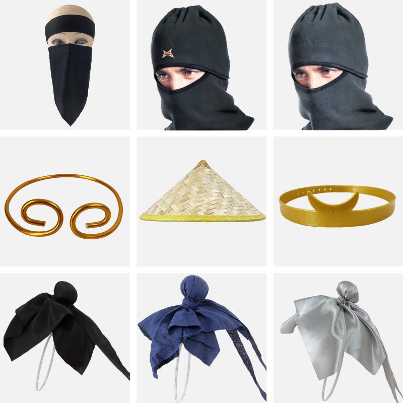 武侠汉服帽子古装侠客斗笠带纱古风逍遥巾古代男女大侠武士蒙面巾
