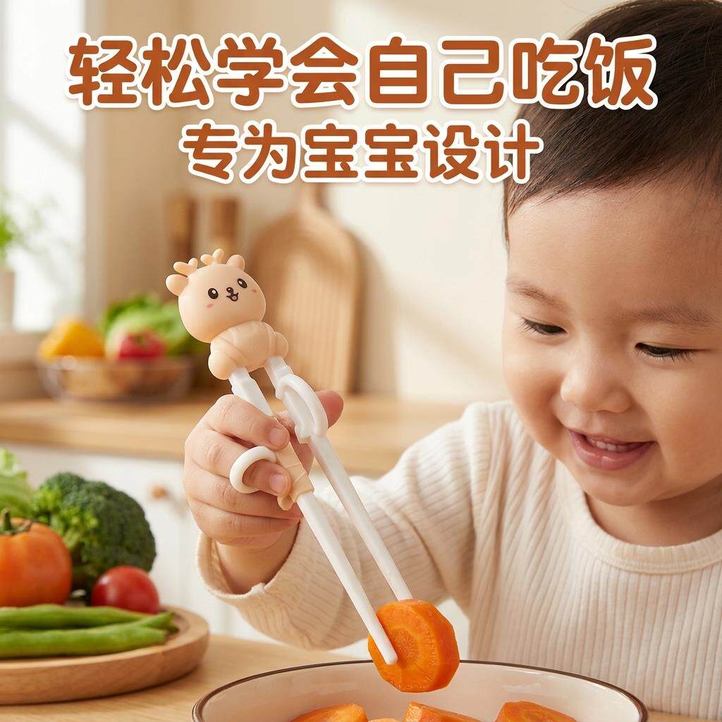 儿童筷子虎口训练筷2 3 4 6-12岁宝宝初学者练习筷幼儿练习餐具