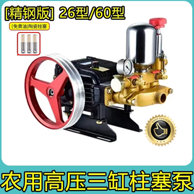 德国进口农用打药泵高压三缸陶瓷柱塞泵免黄油汽油打药机喷雾器打