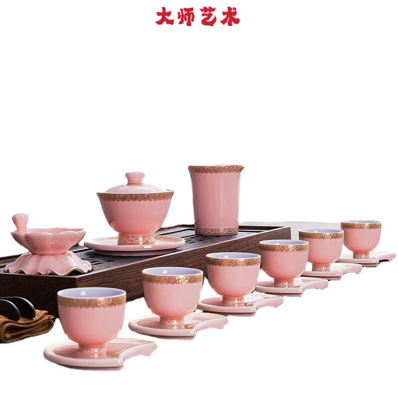 大师艺术高端轻奢风创意陶瓷茶具套装多彩釉色纯手工高档茶礼品