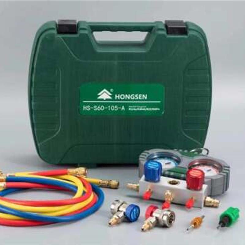 汽车空调加氟表头压力表高低压雪种表头冷媒加注表冷气单雪种表管