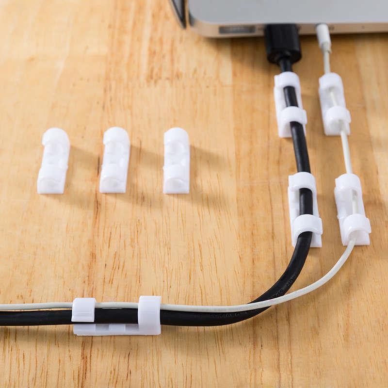理线器免打孔壁挂数据线收纳固定自粘卡扣网线走线线卡电线固定器