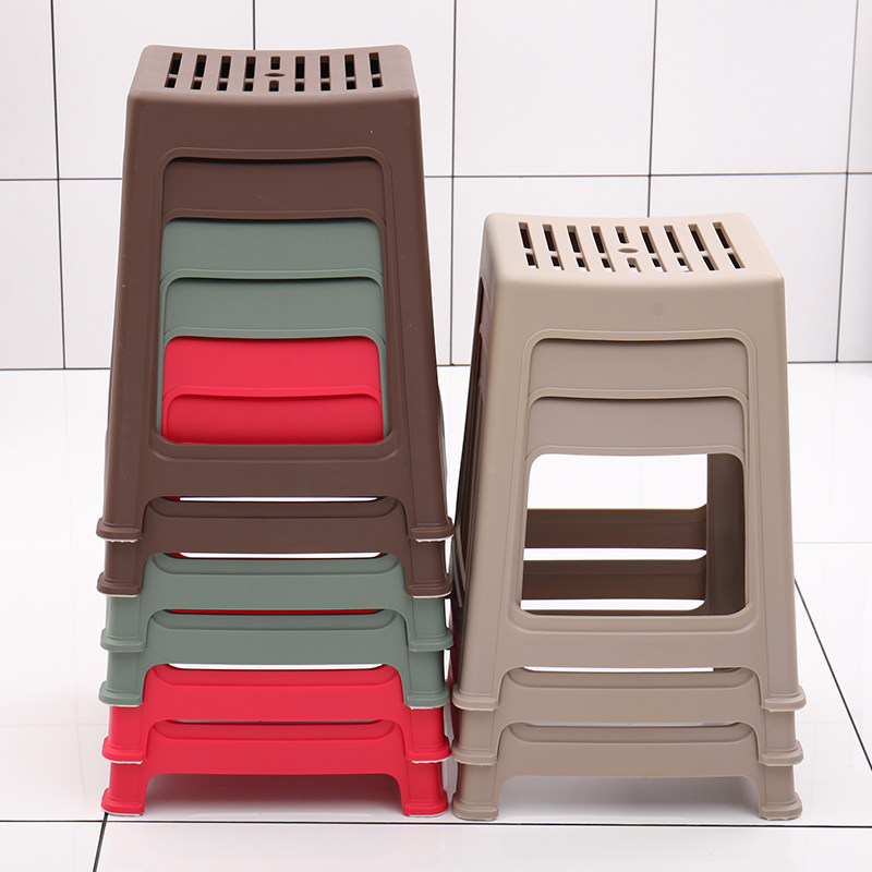 10个装家用加厚塑料凳子可叠放条纹凳高凳板凳熟餐桌凳防滑方凳,住宅家具,其它凳子,淘宝优惠券,粉丝福利购,淘宝优惠卷