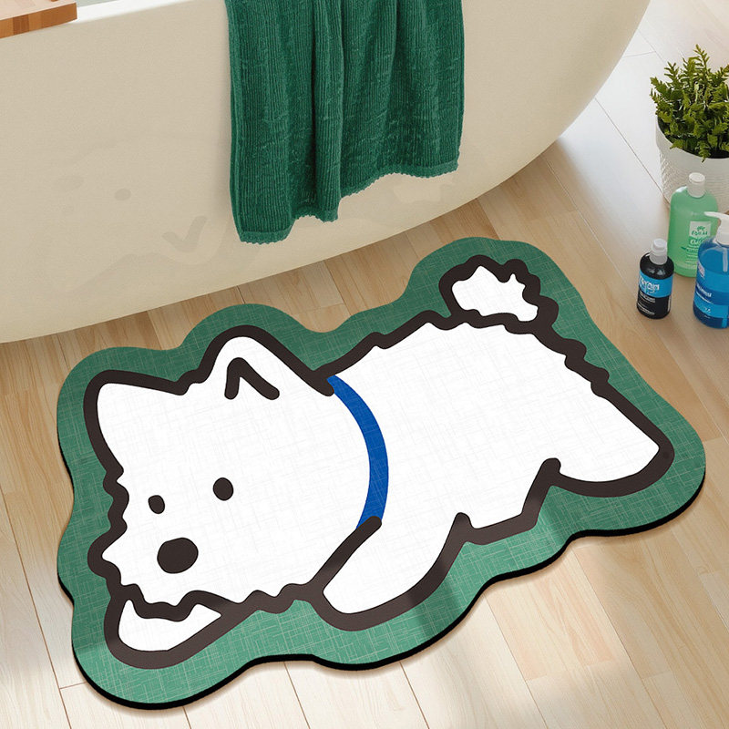 浴室地垫化妆室专用矽藻泥防滑垫厕所门口家用洗澡吸水防摔脚垫