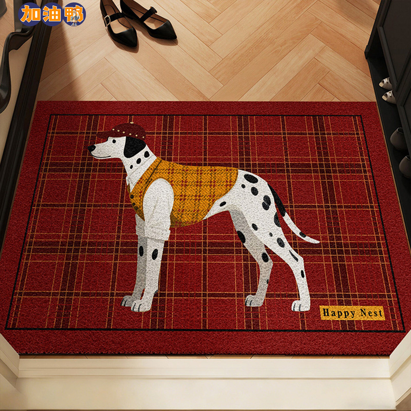 地垫中古卡通风入户门垫室外进门玄关专用耐脏防滑垫耐磨丝圈地毯,居家布艺,入户地垫,淘宝优惠券,粉丝福利购,淘宝优惠卷