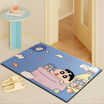 浴室地垫卫生间门口防滑家用硅藻泥吸水垫厕所专用洗澡防摔脚垫