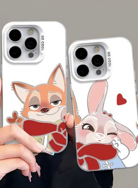 朱迪贴贴情侣适用苹果17pro手机壳iphone17适用一加15适用小米17适用红米k90适用荣耀500保护套适用魅族22