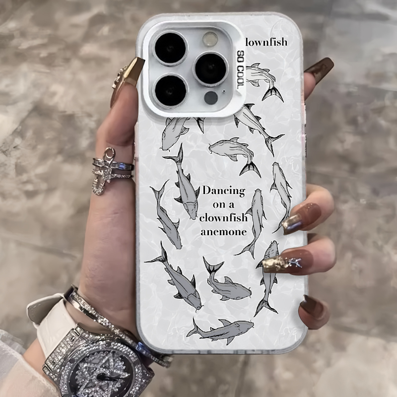 一群鱼情侣适用苹果16promax手机壳iphone15适用一加13适用小米15适用红米k80适用荣耀300保护套50适用魅族21