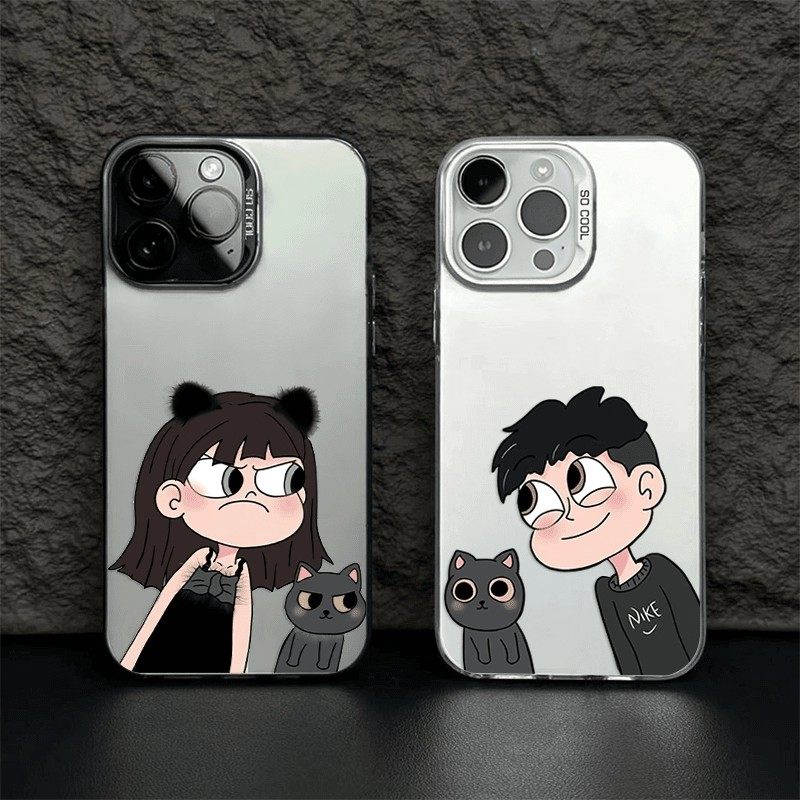灰猫女孩情侣适用苹果17pro手机壳iphone17适用一加适用小米17适用红米k90适用荣耀500保护套适用魅族22机壳,3C数码配件,手机保护套/壳,淘宝优惠券,粉丝福利购,淘宝优惠卷