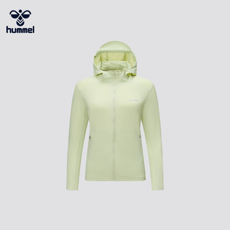 HUMMEL专柜同款女士户外运动防晒衣登山出游连帽皮肤衣UPF50+