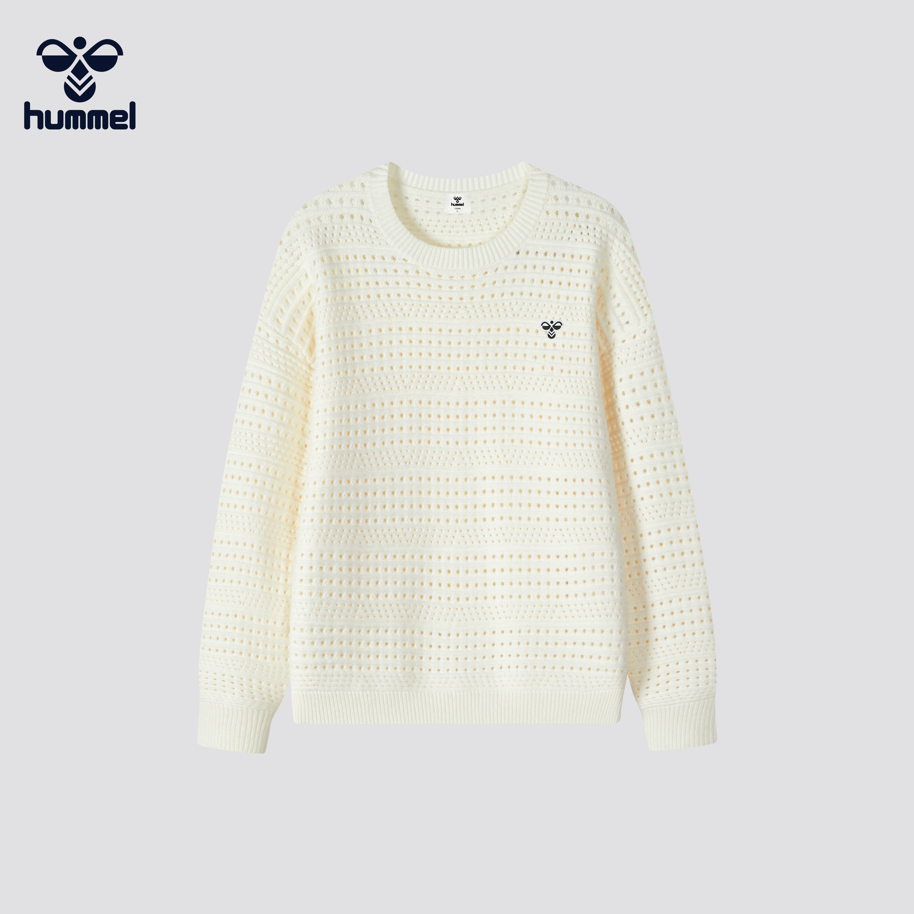 HUMMEL极简风镂空针织衫