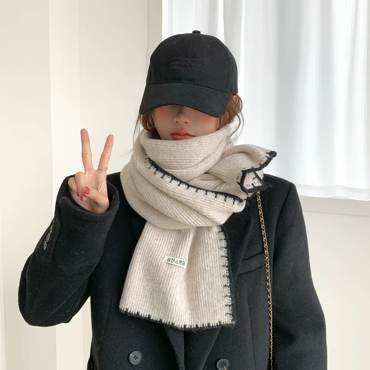 锁边围巾女冬季2026新款高级感