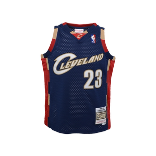 NBA 复古球衣骑士队詹姆斯青少年宽松透气场上篮球服背心球衣