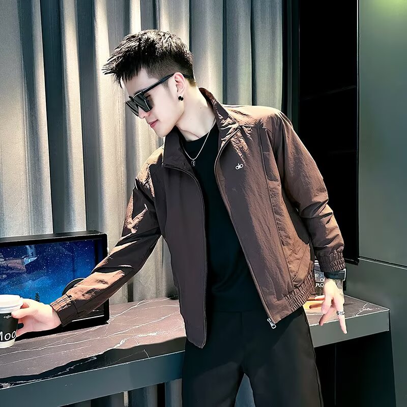 春秋款百搭夹克男款高级感潮牌衣服2025新款痞帅炸街外套潮流男装