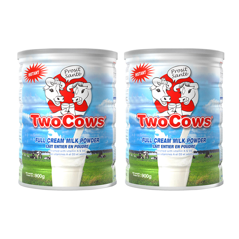 【全球购甄选】荷兰进口TowCows双牛高钙牛奶粉全脂900g/脱脂1KG