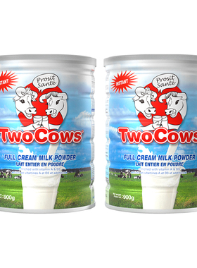 【全球购甄选】荷兰进口TowCows双牛高钙牛奶粉全脂900g/脱脂1KG