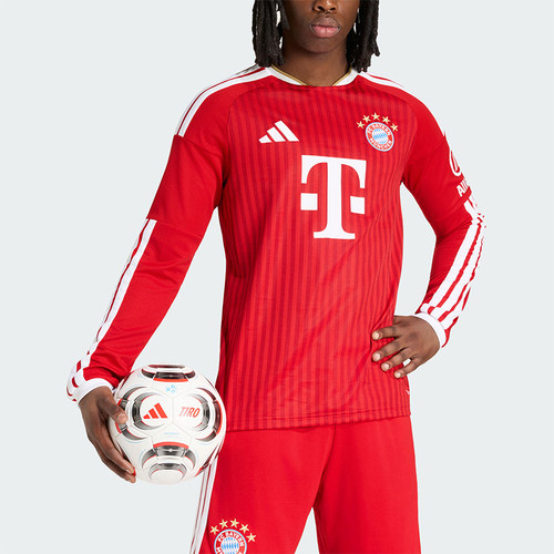 Adidas/阿迪达斯正品FC BAYERN男士足球经典运动长袖球衣JZ3102