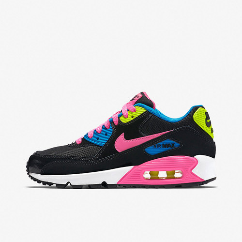Nike/耐克正品AirMax90新款黑粉色训练运动经典板鞋724855-004