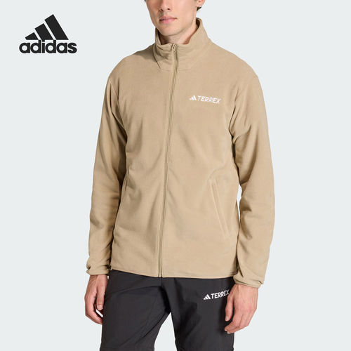 Adidas/阿迪达斯官方正品MT ESS FZ FL男士户外抓绒夹克JZ3290