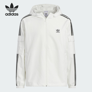 Adidas/阿迪达斯正品三叶草男女休闲三条纹梭织外套KB1944