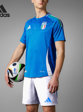 Adidas/阿迪达斯官方正品FIGC H JSY AU男士足球短袖球衣IN0658