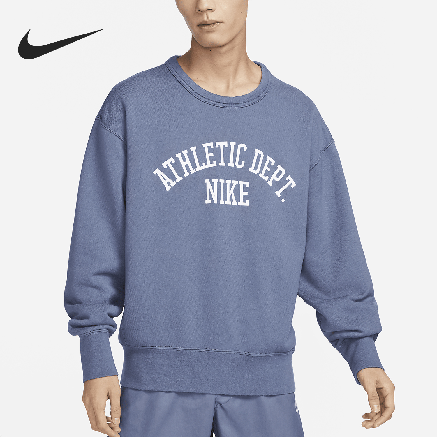 Nike/耐克正品2025男士时尚宽松圆领印花休闲卫衣DX0026-491
