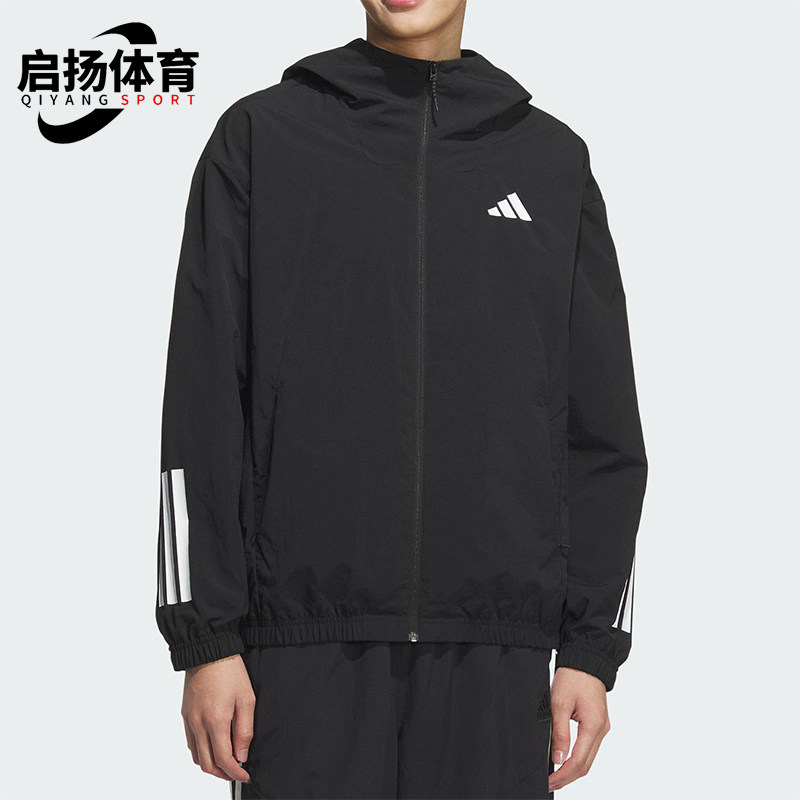 Adidas/阿迪达斯正品新款男士梭织透气经典连帽夹克外套KC3926