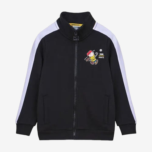 Puma彪马正品史努比联名男女撞色卡通字母印花长袖夹克599459-01