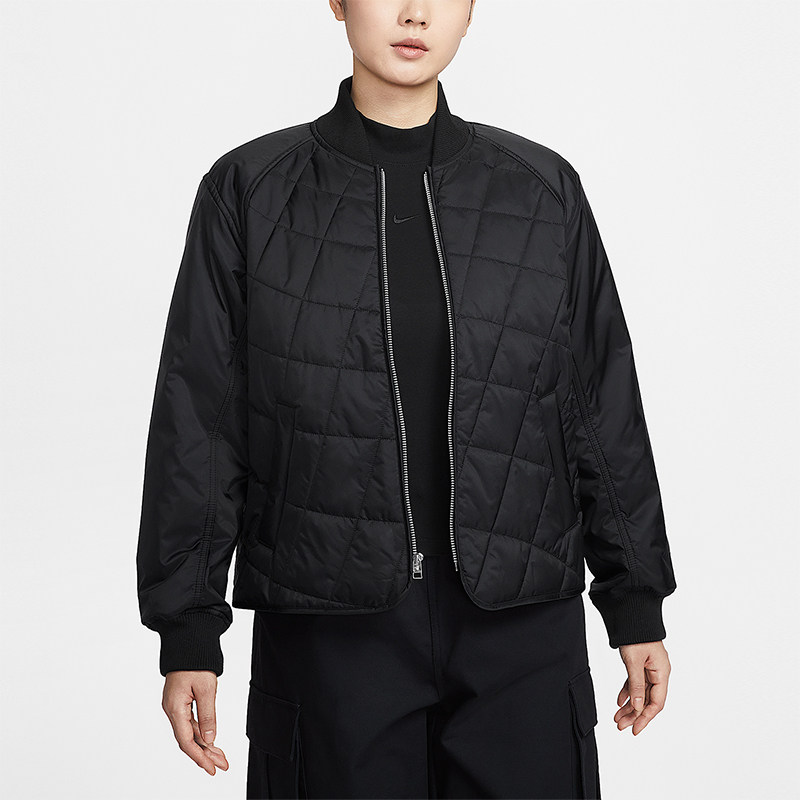 Nike/耐克正品2026春季款女士日常立领保暖休闲棉服IF0343-010