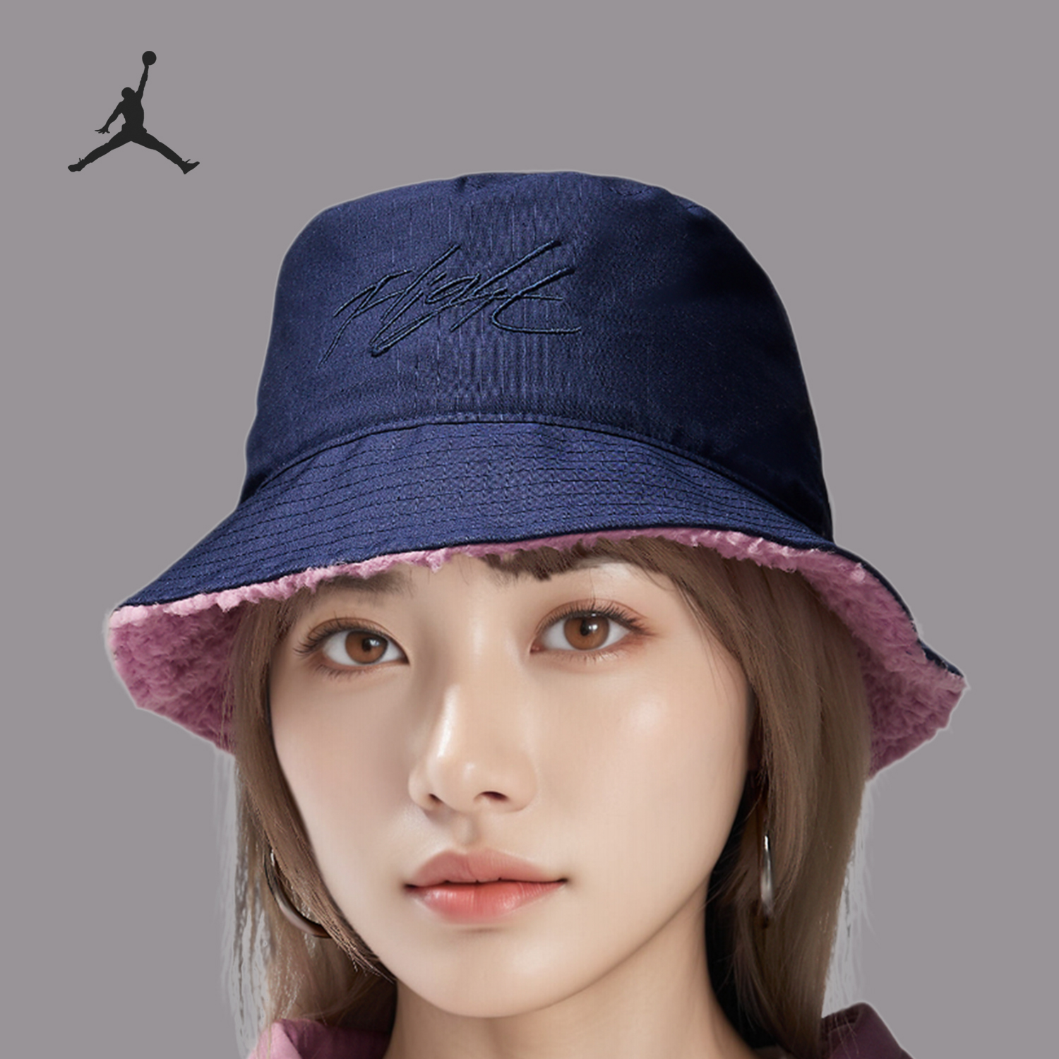 Nike/耐克正品JORDAN男女舒棉绒时尚渔夫运动帽FZ2054-410