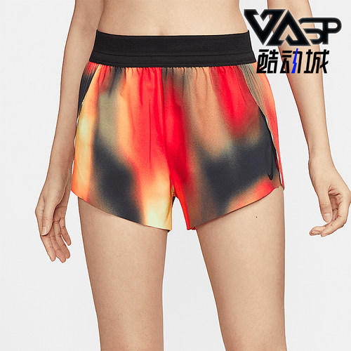 Nike/耐克官方正品AeroSwift女士舒适简约跑步运动开衩设计短裤
