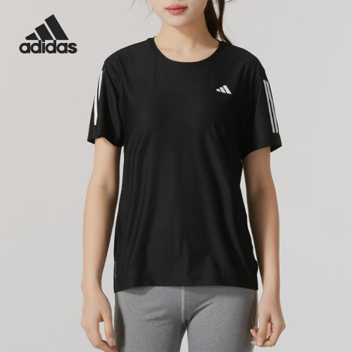Adidas/阿迪达斯正品2025春新款女士圆领透气运动T恤JY8581