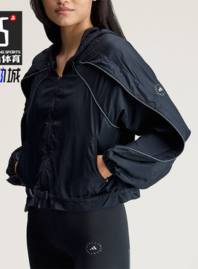 Adidas/阿迪达斯正品新款女士条纹连帽拉链经典长袖外套KA9517
