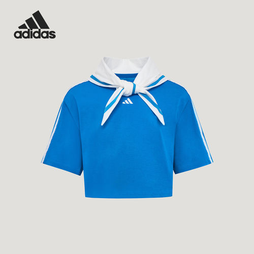 Adidas/阿迪达斯官方正品夏季款女士简约休闲套头短袖T恤KZ4180