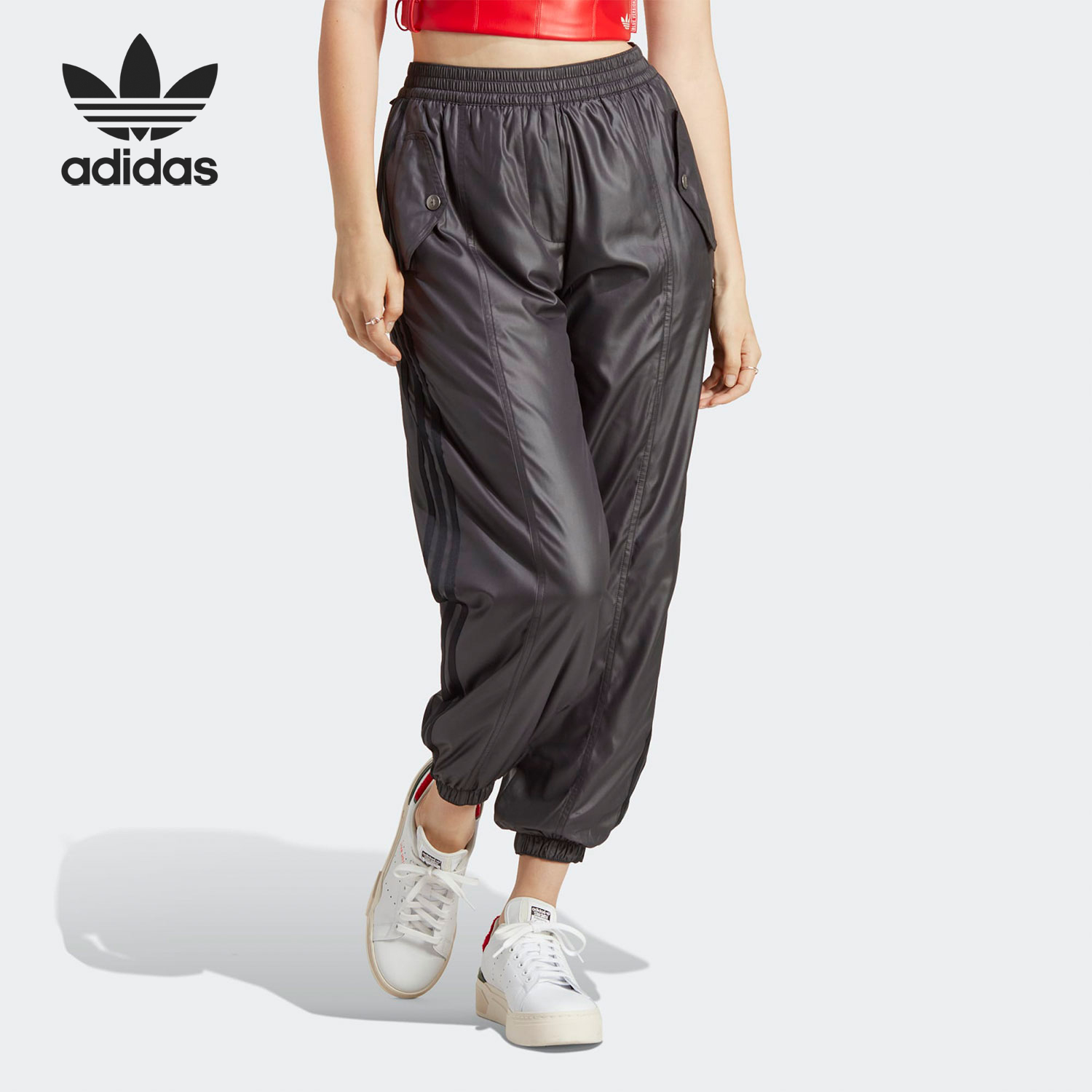 Adidas/阿迪达斯正品三叶草新款女士简约时尚束脚长裤HR3425