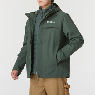 Jack wolfskin/狼爪正品羽绒男士三合一冲锋衣A62338-4136