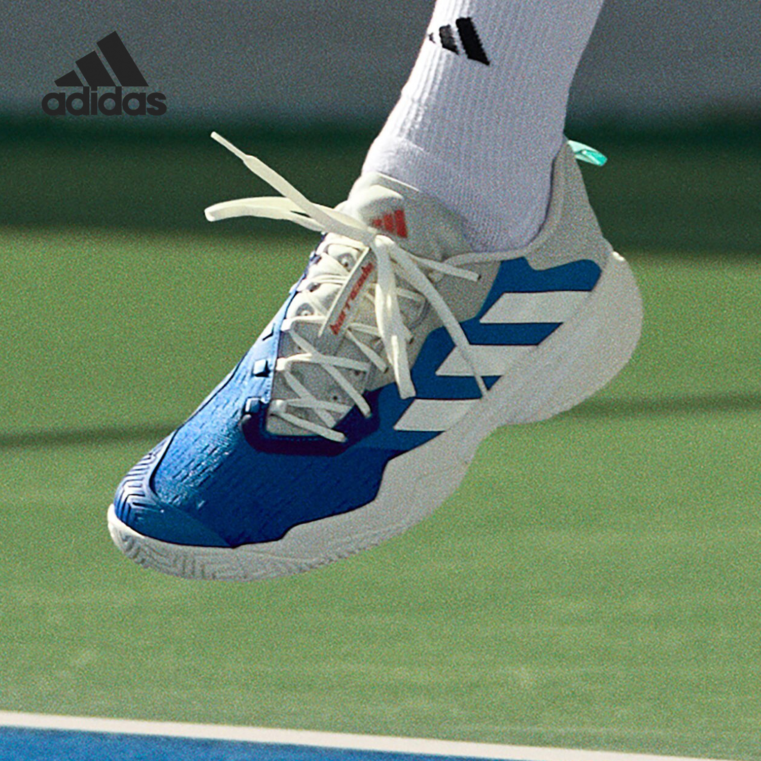 阿迪达斯男士减震网球运动鞋