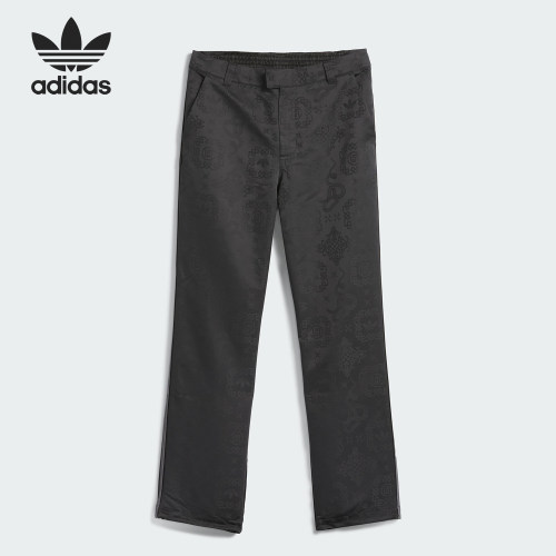 Adidas/阿迪达斯官方正品三叶草男士印花梭织直筒休闲长裤JD3541