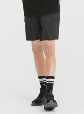 Puma/彪马正品新款男士复古休闲透气运动工装短裤671722-01