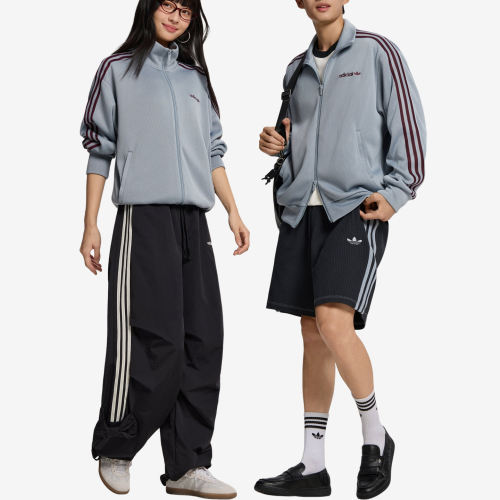 Adidas阿迪达斯正品FB KNIT TT男女立领双面针织侧袋夹克LI9477