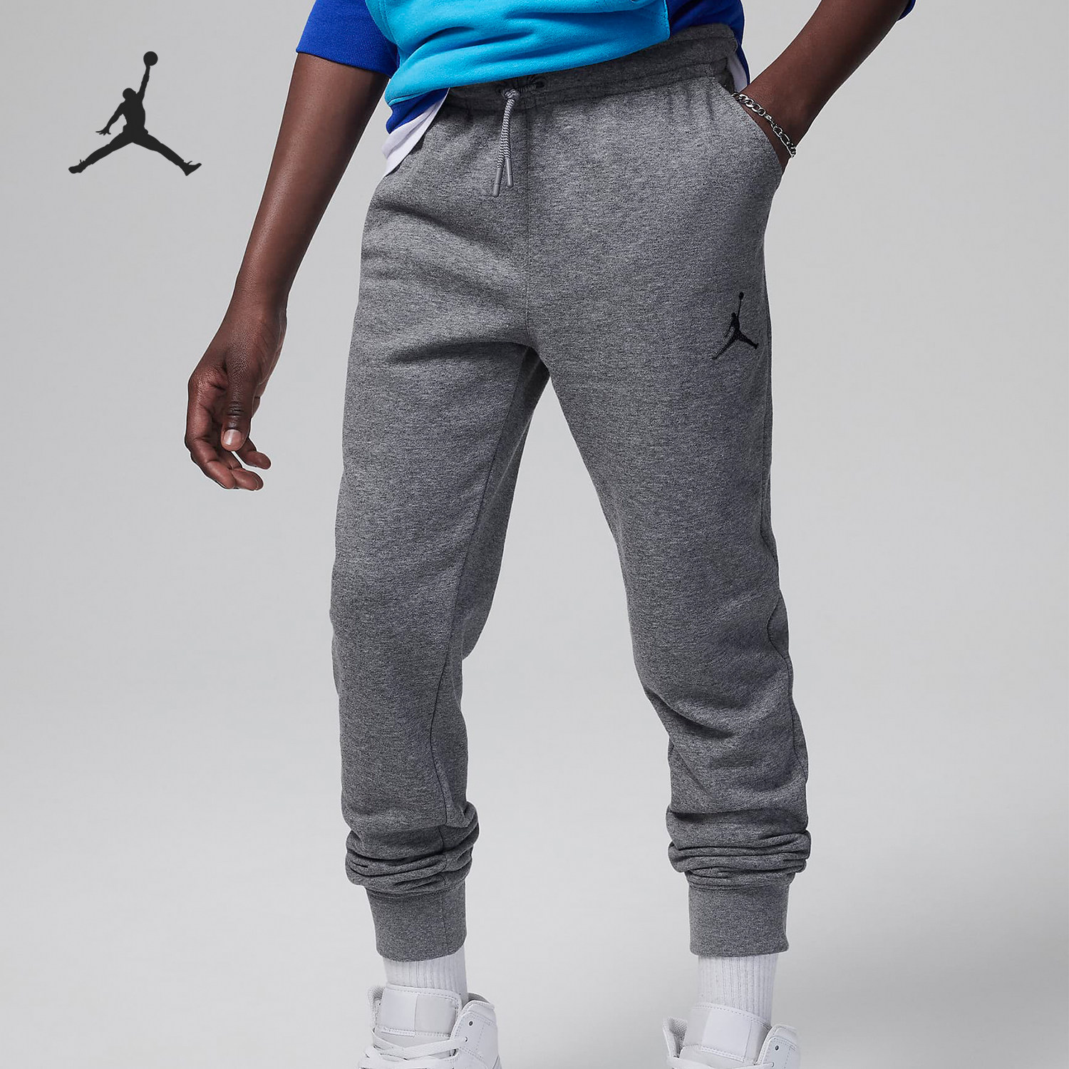 Nike/耐克正品Jordan M春季新款大童法式毛圈长裤FV2781-091