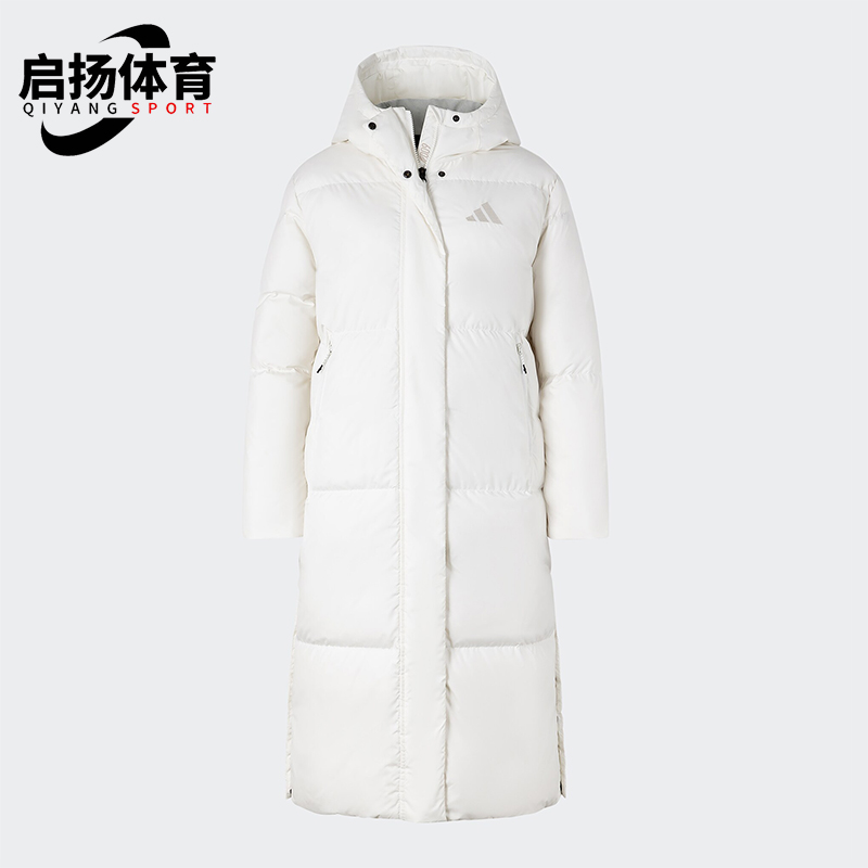 Adidas/阿迪达斯正品新款女士简约超轻保暖长款羽绒服JV6196