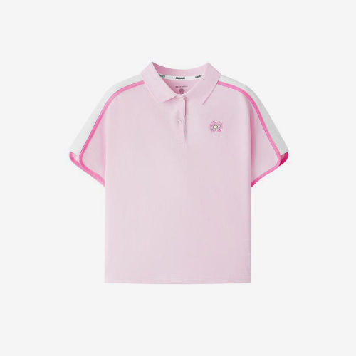 Skechers/斯凯奇正品四季款女童透气简约针织短袖POLO衫L225G031