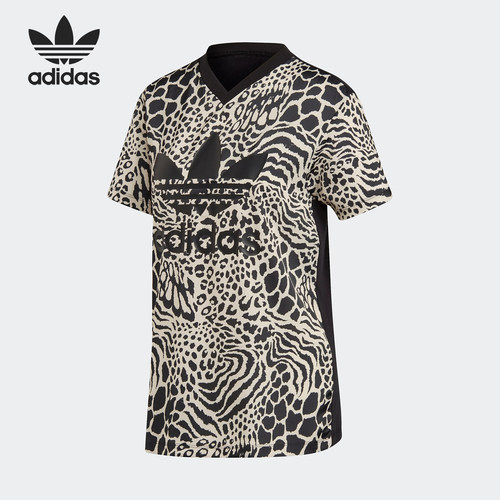 Adidas/阿迪达斯正品三叶草当季新款女子T-SHIRT V领短T恤 DV0113