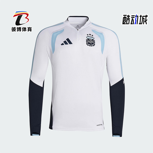 Adidas/阿迪达斯正品2025冬季款男士套头立领拼接足球上衣JZ5969