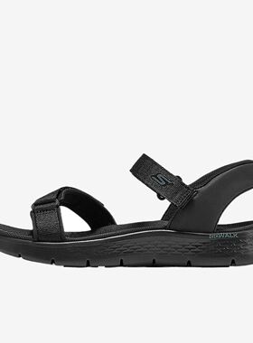 Skechers斯凯奇GO WALK FLEX女子露趾魔术贴凉鞋141493-BBK