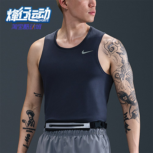 Nike/耐克正品2025男士训练圆领套头透气跑步背心T恤DV9322-437